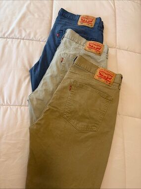 Levi's Men's Slim Straight Jeans - Blue, Tan, Khaki
